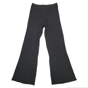 Ribbed Knit Flare Pants By MC Lorene OS Viscose Polyamide Black short 3/$25